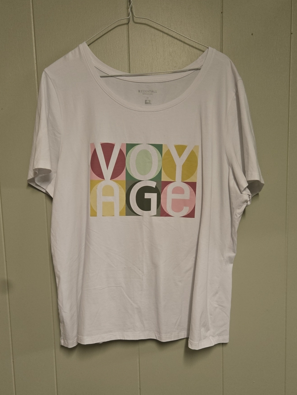 White Tee With Voyage Graphic